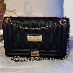 Valentino handbag black and gold